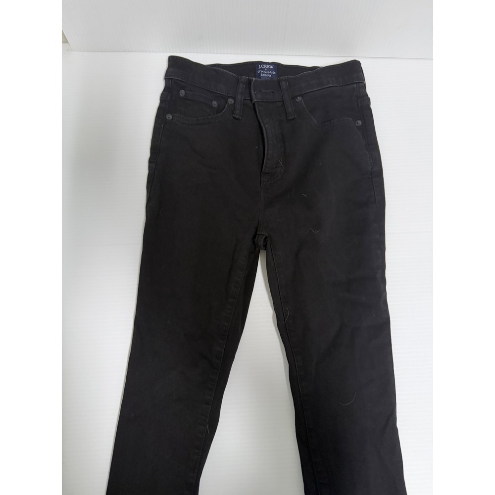 J.Crew 9 High-Rise Skinny Jeans Womens 24 Black Denim Pants J0802